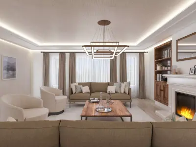 Traditional living room 3D model