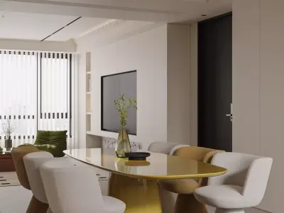 warm and cozy living room 3D model