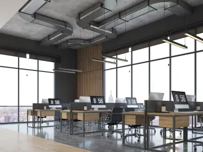  Modern Open Office Interior 