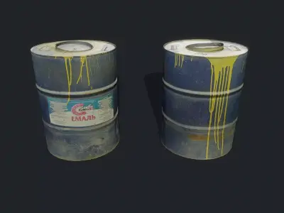 3D Scan Old Barrel 01 Low-poly 3D model