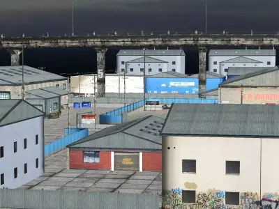 New York Modern City Street Part 2 Scene 3D Model Low-poly 3D model