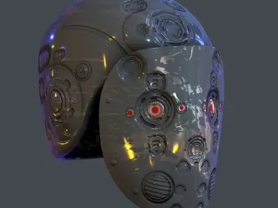 Gas mask helmet scifi character game space Low-poly printable Low-poly 3D model purchase