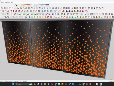 Glowing Partition wall 3d model 3D model