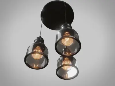 Ceiling Light 8 Low-poly 3D model