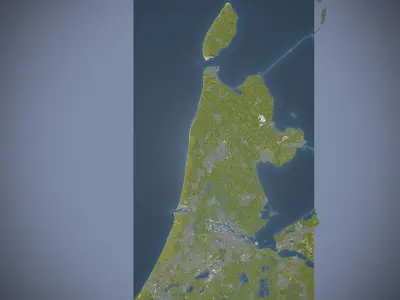 North Holland - full region Low-poly 3D model