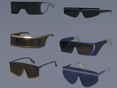 Fashion Sci fi glasses pack x6