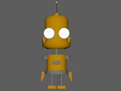 Droid Robot Low-poly 3D model