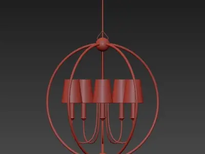 Sylvan 5 Light Chandelier 3D model
