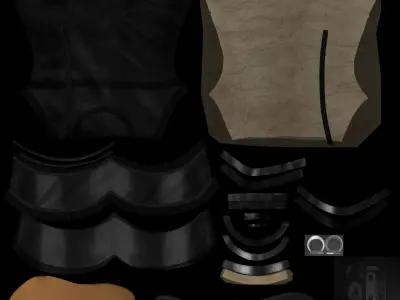 Lorie Flat Boots Sandals Low-poly 3D model