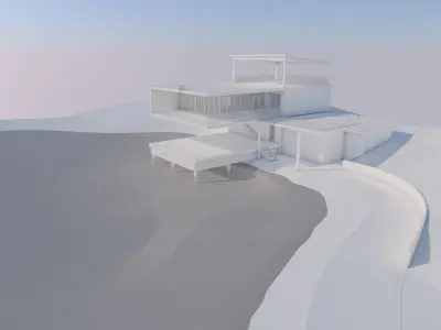 Lake House Low-poly 3D model