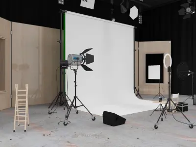 Photography Studio Scene 3D model