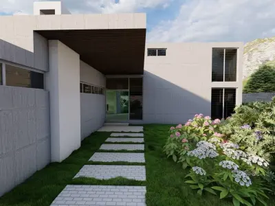 Casa Scene-villa-modern house 3D model