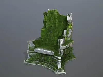 Throne Low-poly 3D model