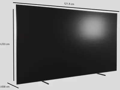 TV Low Poly Ambilight 55 inches Low-poly 3D model