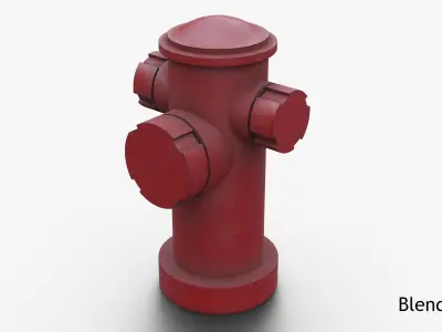 Fire Hydrant Low-poly 3D model