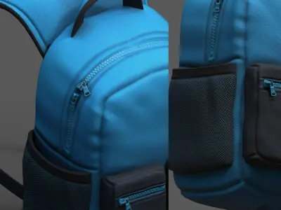 Backpack Camping Generic military baggage bag human  Low-poly 3D model