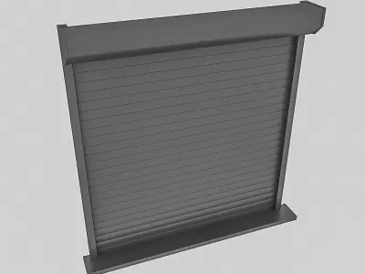 Shutter garage door Low-poly 3D model
