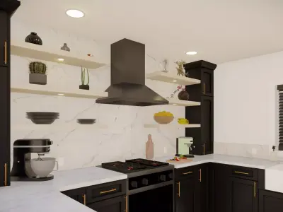 Kitchen Layout Free 3D model