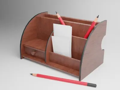 pen holder Free low-poly 3D model