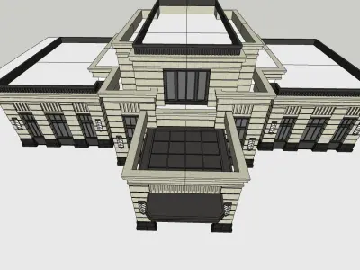 office building neoclassical 3d model 3D model