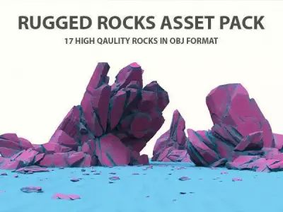 Rugged Rocks Asset Pack 3D model