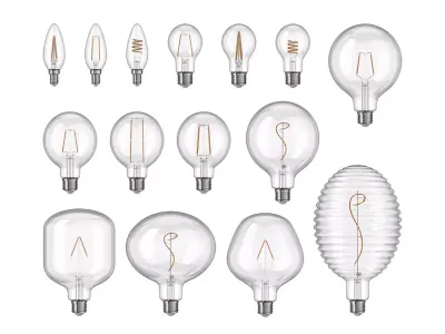 LED Filament Bulb 3D model