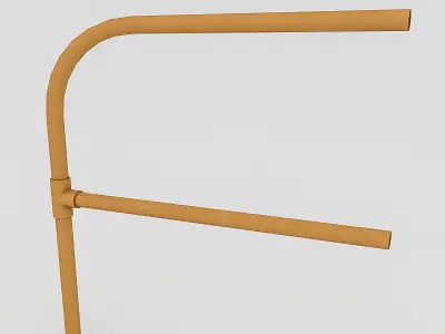 Metal Railling Low-poly 3D model