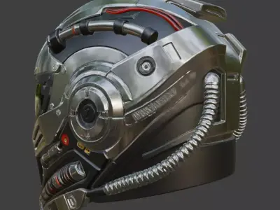 SciFi Helmet 3D model