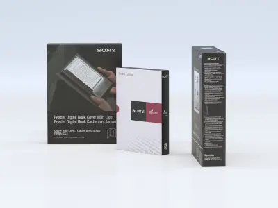Set box packaging for sony tablet Low-poly 3D model