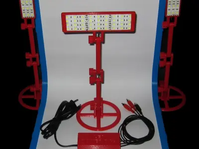 SET - Infinite Seamless White Backdrop And LED Light - RCA 3D print model