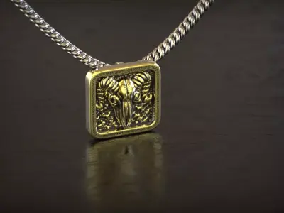 Gothic Aries Animal Bone 3D print model