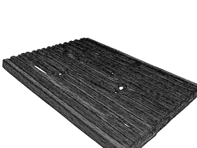 Rusty Corrugated Metal Sheet Damaged Low-poly 3D model