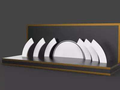 Empty stage design 3D model
