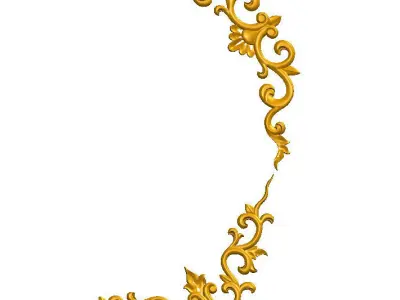 Classic 3D pattern pattern of gold interior to gate door wall Texture