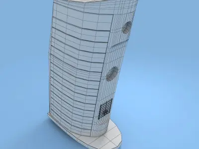 usher two wooden speakers 3D model