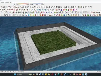 Sunken sitting area 3d model 3D model