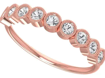 Solitaire Women Light Weight Band Ring 3D print model 46