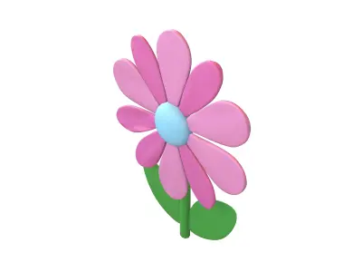 Flower v4 002 Low-poly 3D model