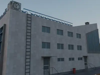 Lazurnyj Swimming Pool Pripyat before disaster 1986 3D model