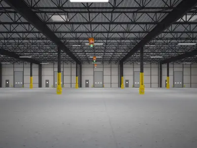 Exhibition Hall Warehouse 4 3D model