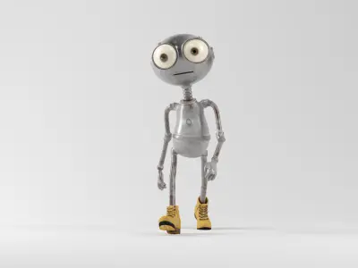 SCI FI WalkerBot Low-poly 3D model