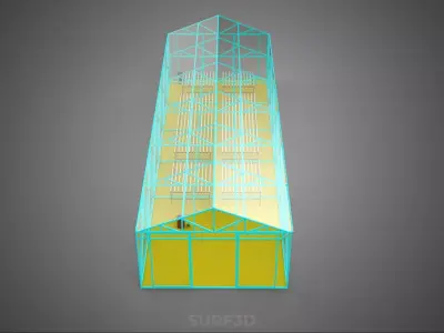 HYDROPONIC AEROPONIC GREENHOUSE HOTHOUSE GLASSHOUSE FARM GARDEN 3D model