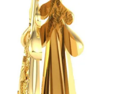 DROP GOLD PENDANT 3D print model