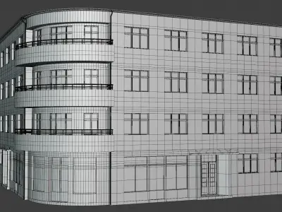 Corner house PBR II 3D model