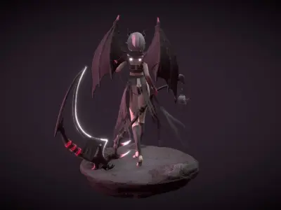 Dragon Girl Anime 3D model  3D model