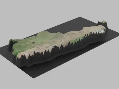 Argentina Map Low-poly 3D model