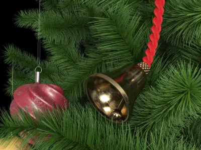 Christmas Tree in an Interior Scene  3D model