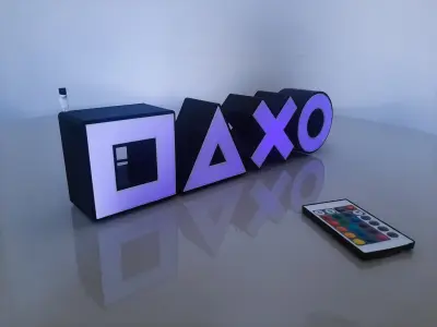 Playstation Icons Light Decorative Game 3D print model