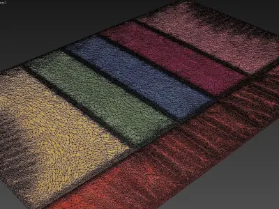 Carpet rainbow rug 3D model