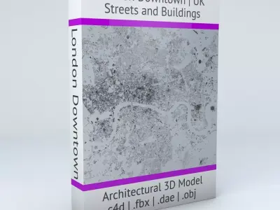 London Downtown Streets and Buildings 3D model